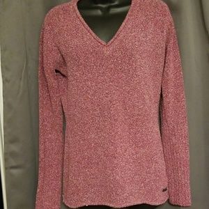 Women's V-Neck Sweater - Pink